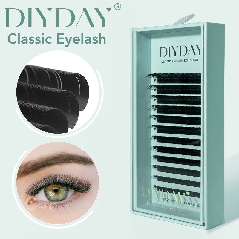 Eyelash Extension Natural Classic - DIYDAY 16 صفوف المنك جلدة الفردية