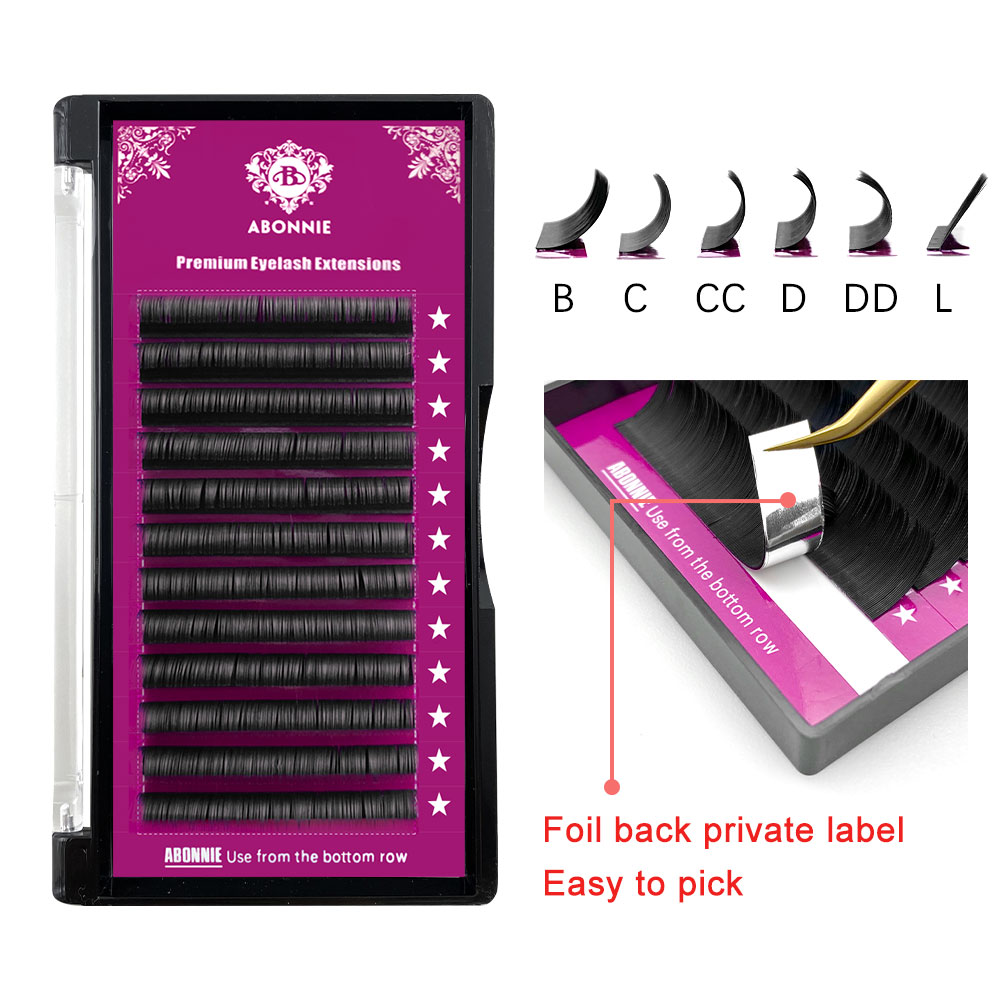 Eyelash Extension Natural Classic - Abonnie B Curl 8-15mm رموش فردية
