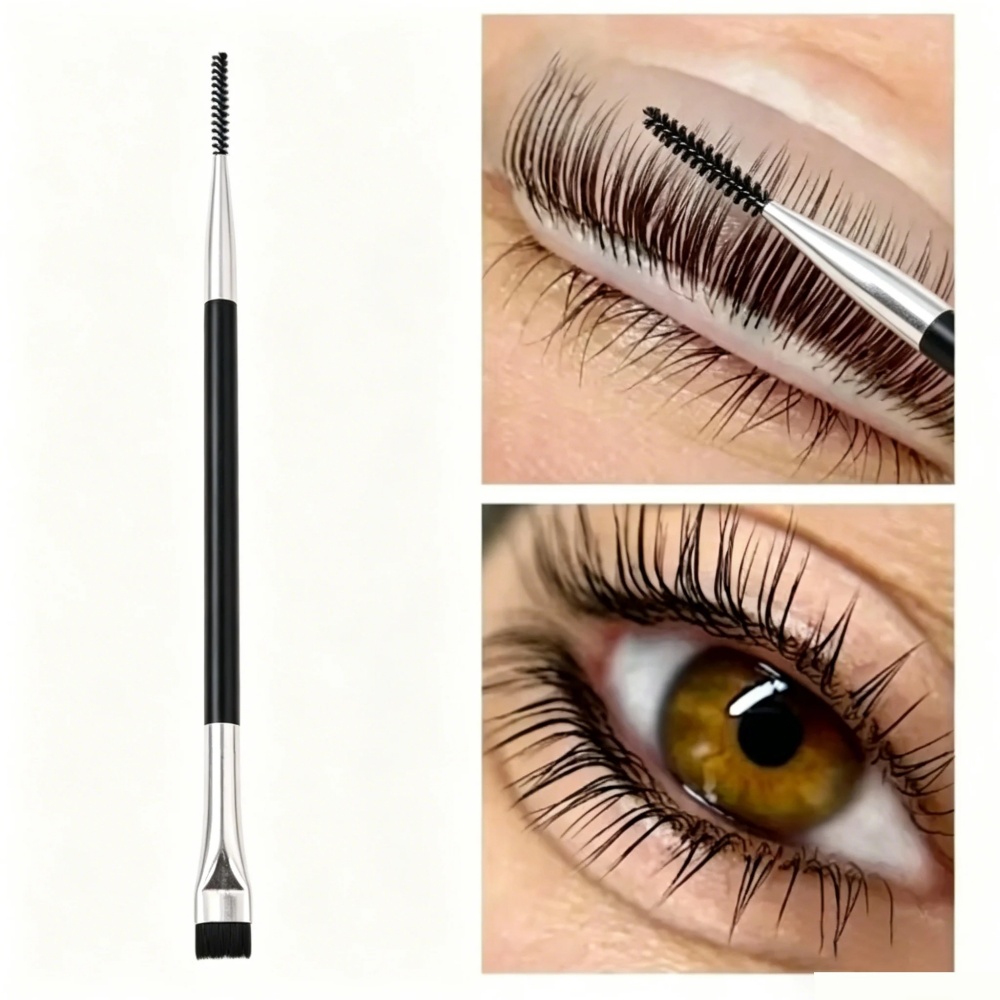 Eyelash Extension Double Lash - فرشاة رفع الرموش ذات الرأسين المزدوجين،