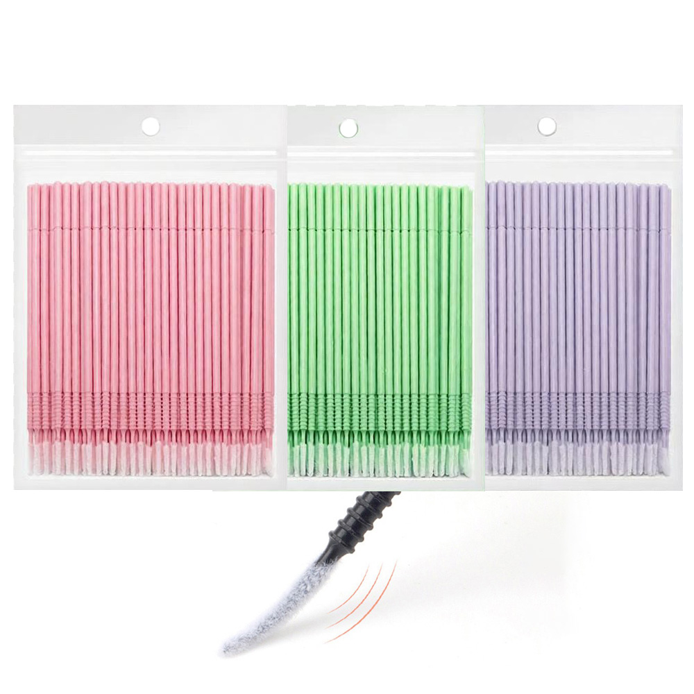 500 قطعة من فرش تنظيف الرموش ا - مراجعة Eyelash Extension Double Lash وسعره