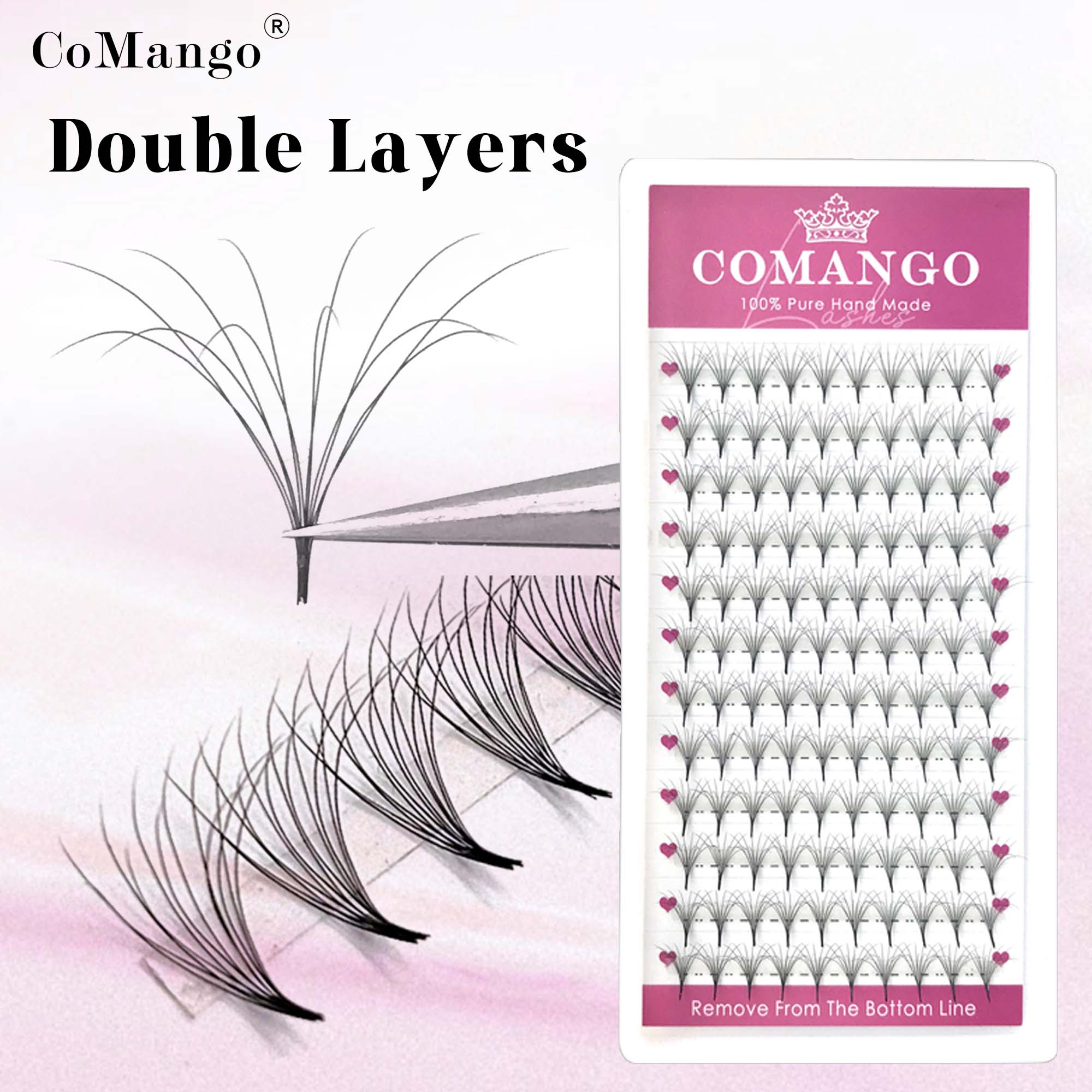 COMANGO جميل طبقة مزدوجة رقيق  - مراجعة Eyelash Extension Mega Volume وسعره