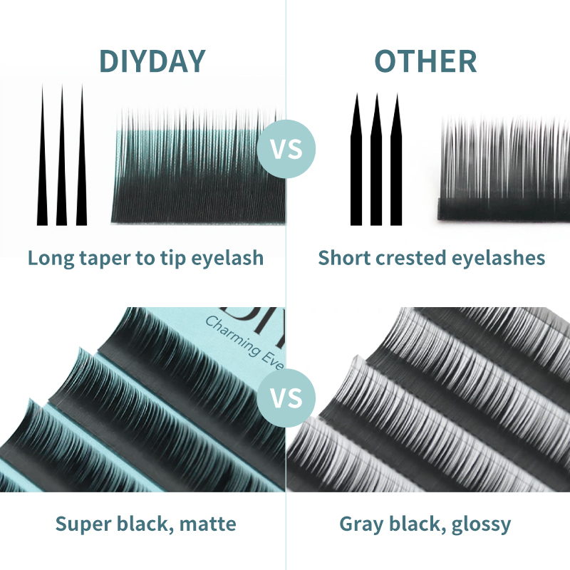 DIYDAY أسفل رمش تمديد B/C 5 مل - مراجعة Eyelash Extension Natural Classic وسعره
