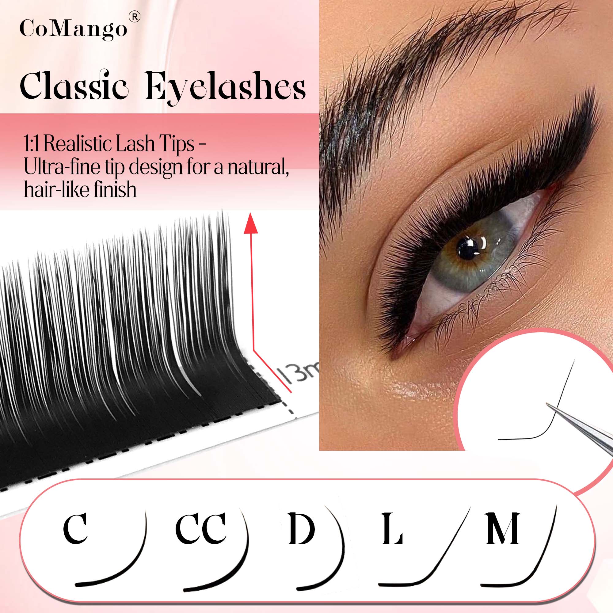 CoMango تمديد الرموش الكلاسيكي - مراجعة Eyelash Extension Natural Classic وسعره